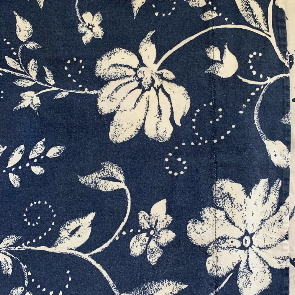 Pottery Barn Blue Floral pillow shams